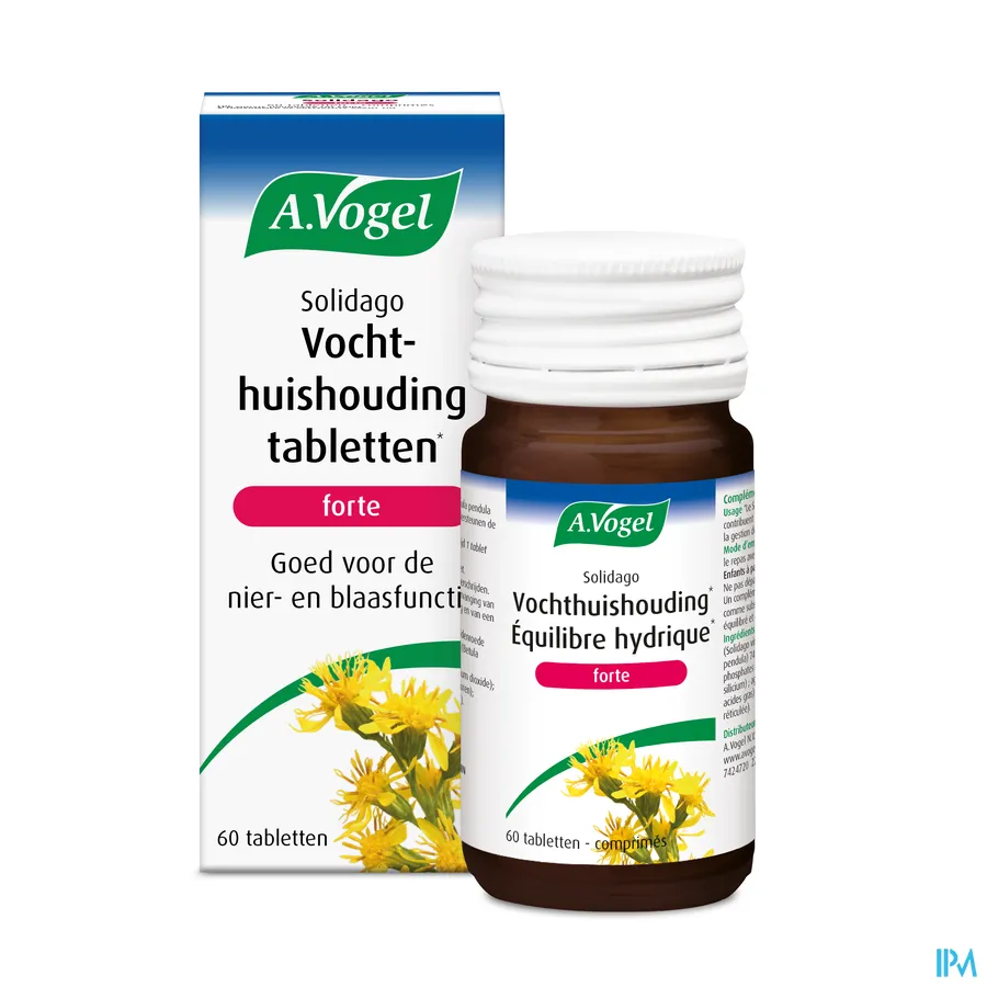 packshot van A. Vogel Solidago Forte voor Goede Vochthuishouding -Reinigend- 60 Tabletten