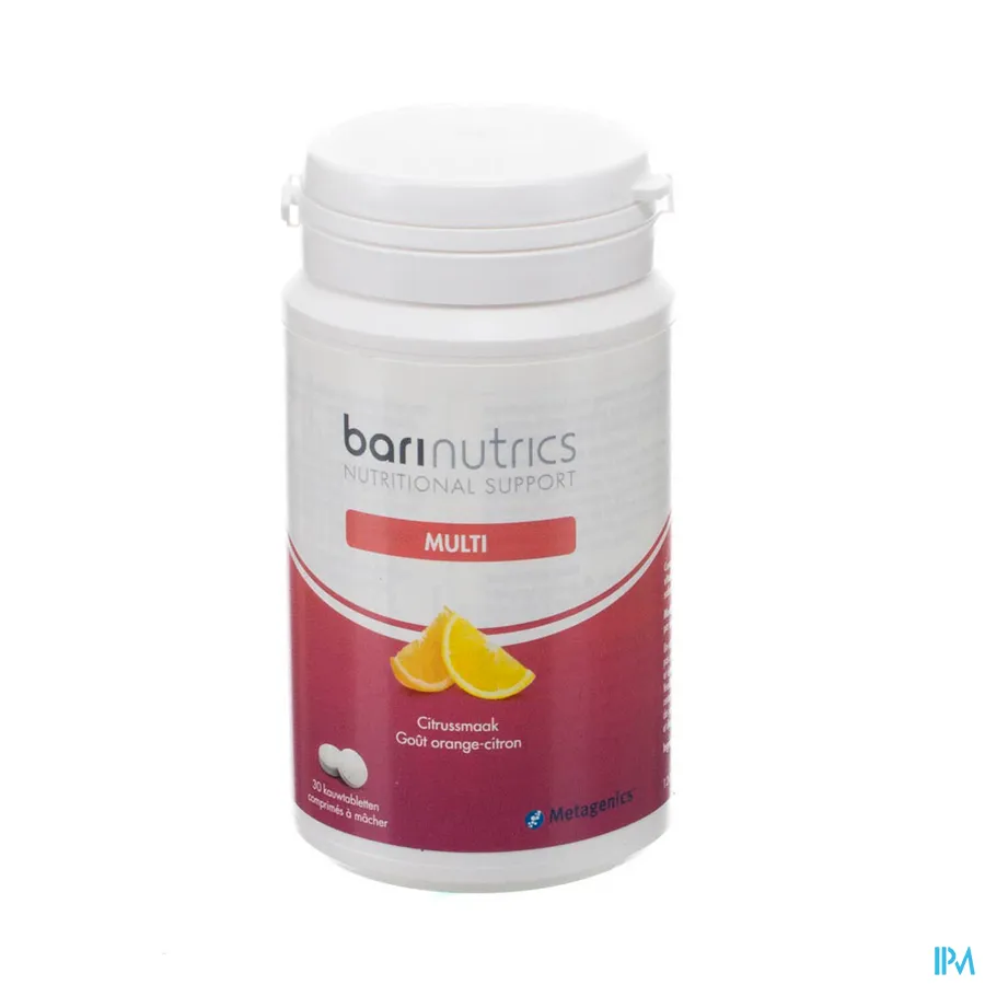 packshot van Barinutrics Multi met Citrussmaak 30 Kauwtabletten