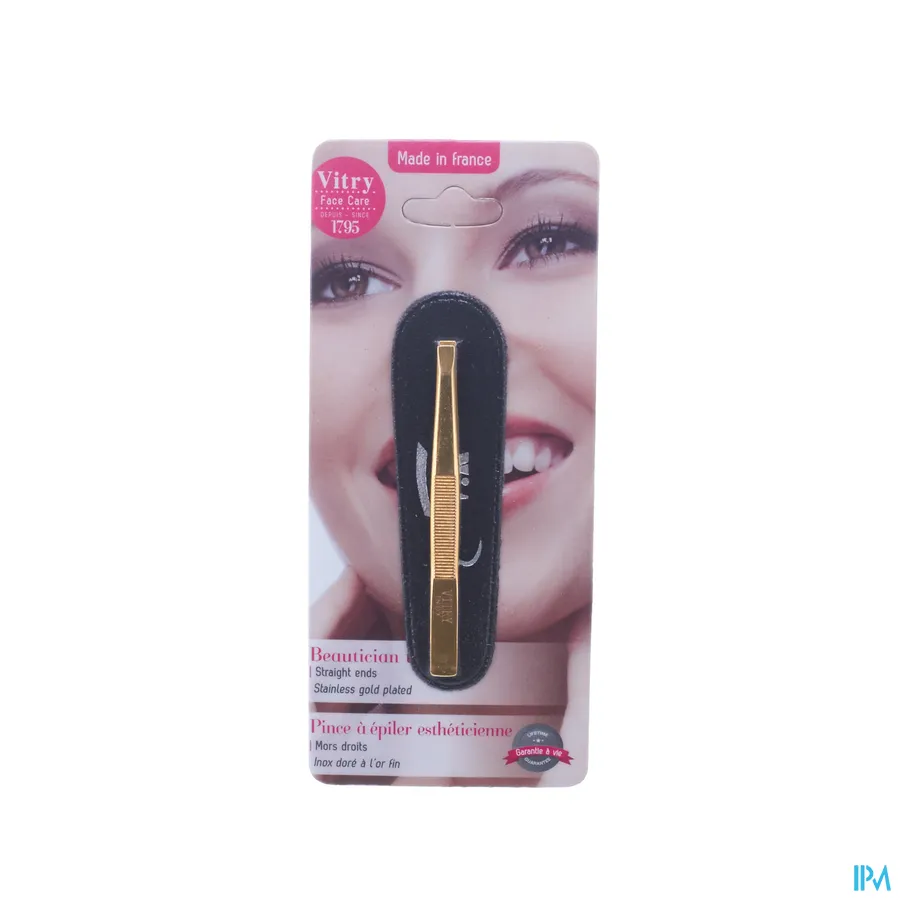 packshot van Vitry Epileerpincet Verguld 1 stuk