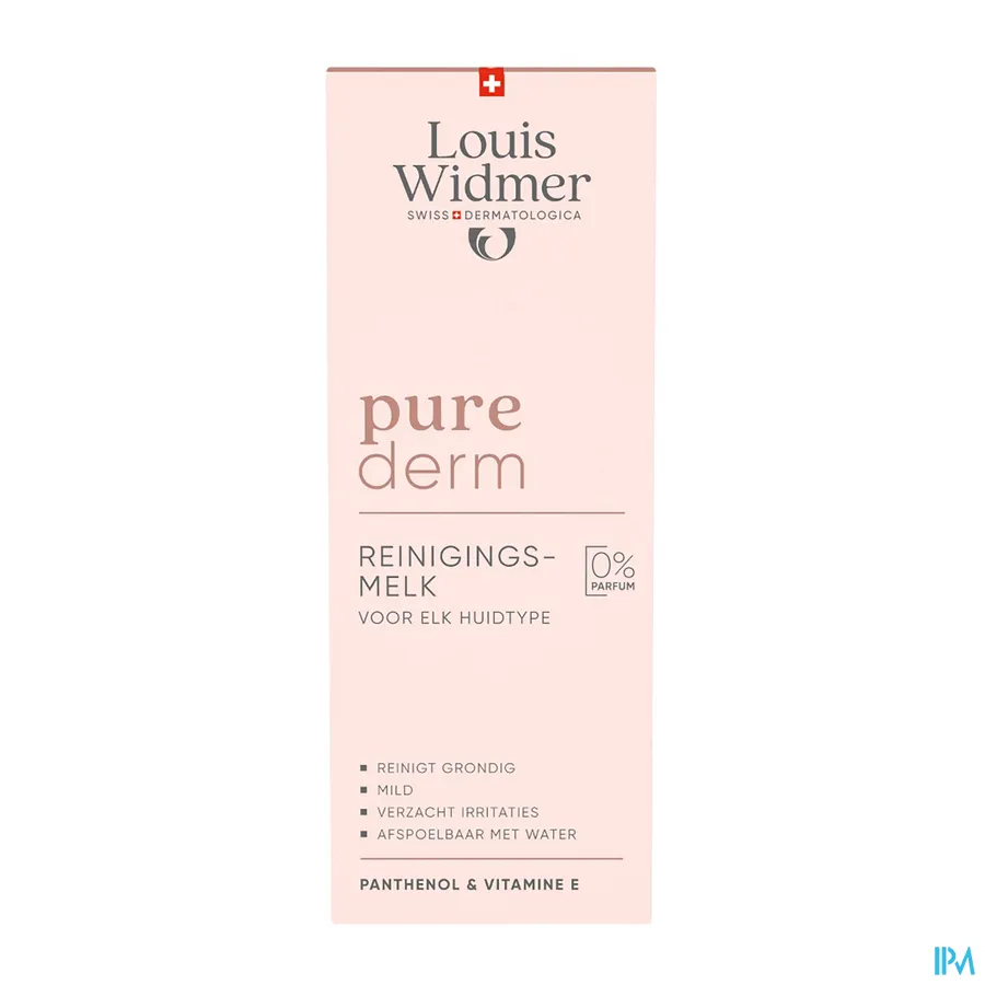 packshot van Louis Widmer Purederm Reinigingsmelk 200 ml - zonder parfum