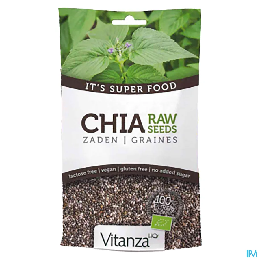 packshot van Vitanza Superfood Chia Raw Seeds 200gr
