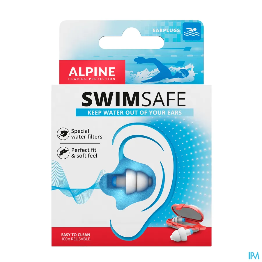 packshot van Alpine SwimSafe met Speciale Waterfilters 1 Paar