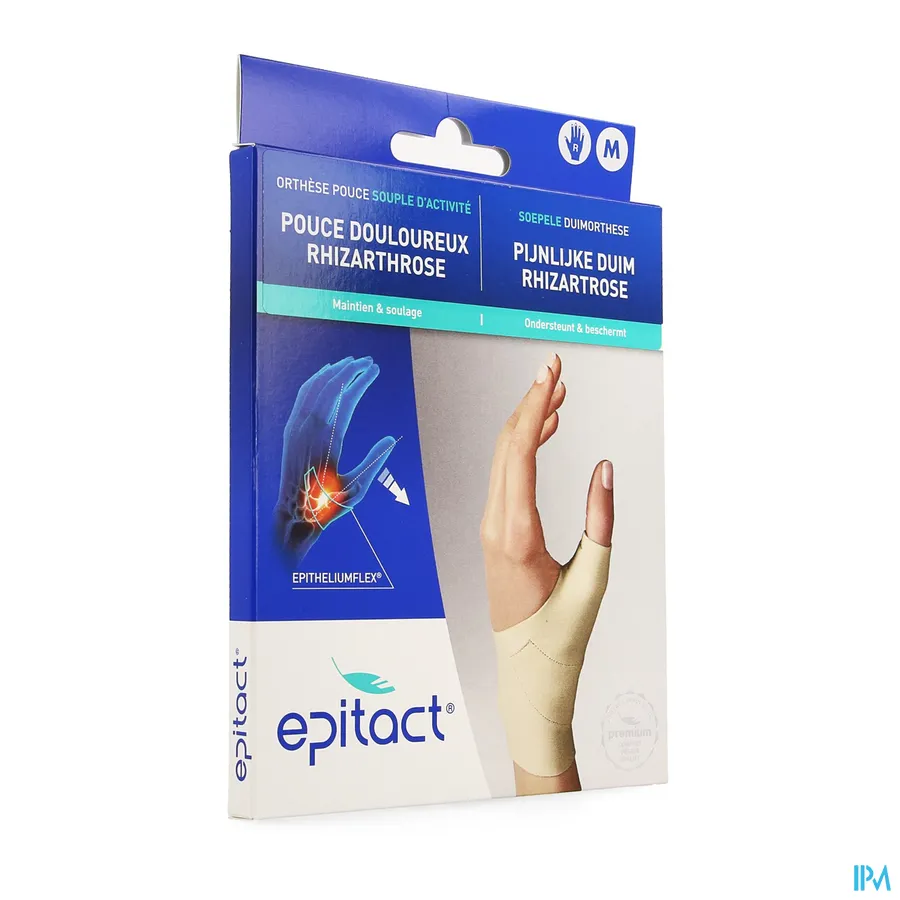 packshot van Epitact Soepele Proprioceptieve Orthese voor Pijnlijke Duim, Rhizartrose voor Rechterhand Medium