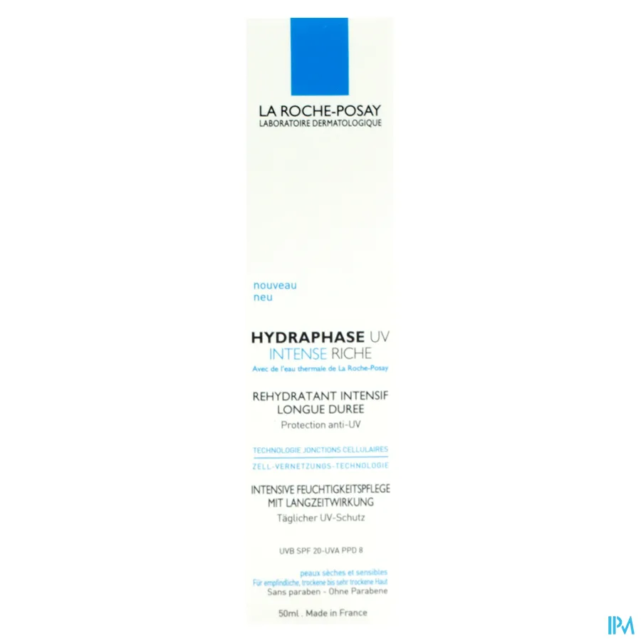 packshot van La Roche-Posay Hydraphase Intense Rehydraterende Verzorging met SPF 20 voor de Droge Huid 50 ml