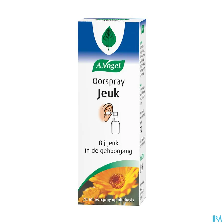 packshot van A. Vogel Oorspray 'Jeuk' bij Jeuk in de Gehoorgang Oorspray op Oliebasis Flacon 20 ml