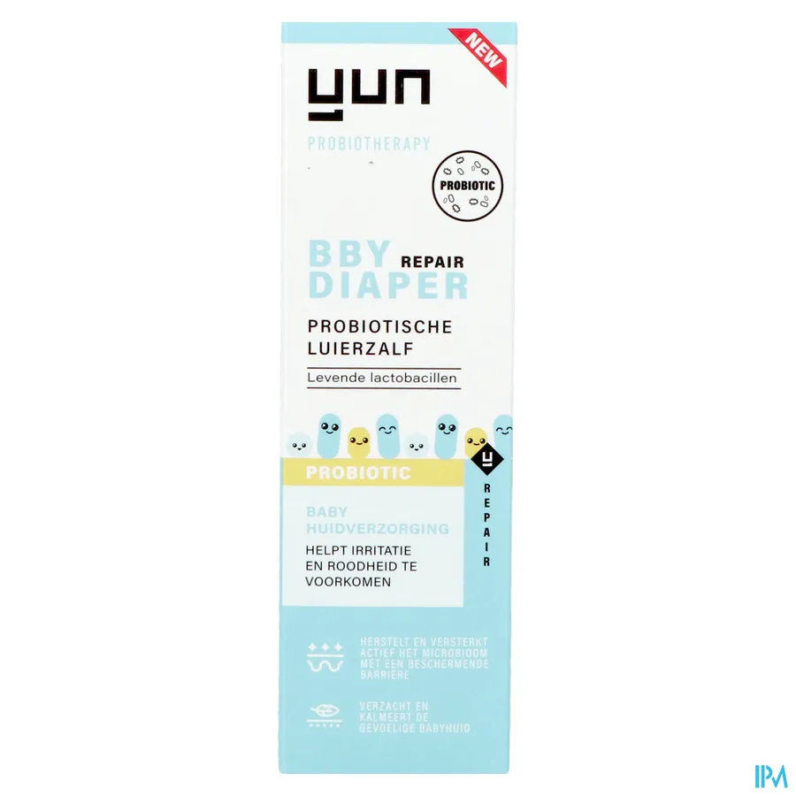 packshot van Yun Bby Probiotic Repair Luierzalf Zonder Parfum 75 ml