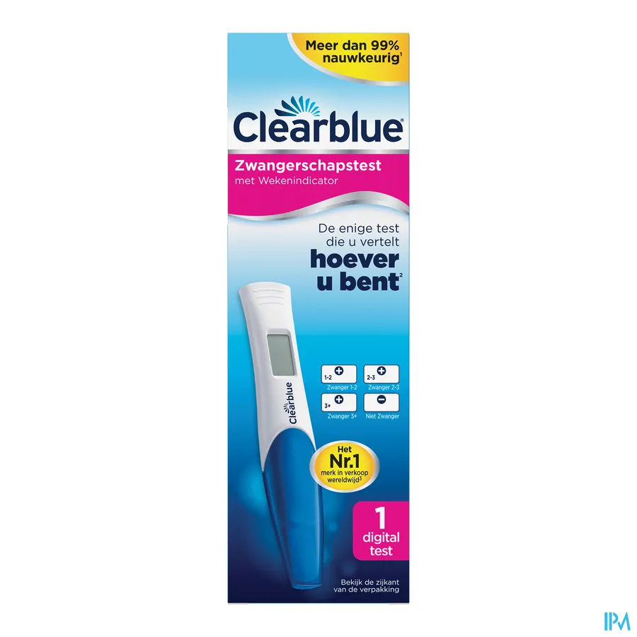 packshot van Clearblue Zwangerschapstest met Conceptie-indicator