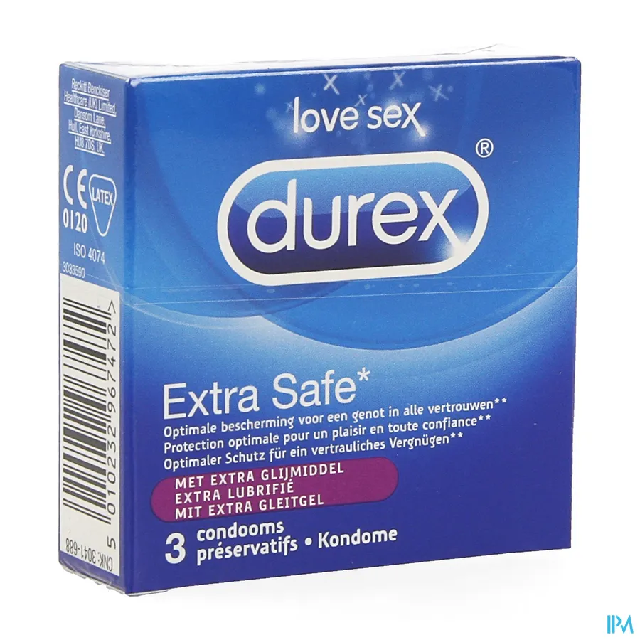 packshot van Durex Extra Safe 3 Condooms
