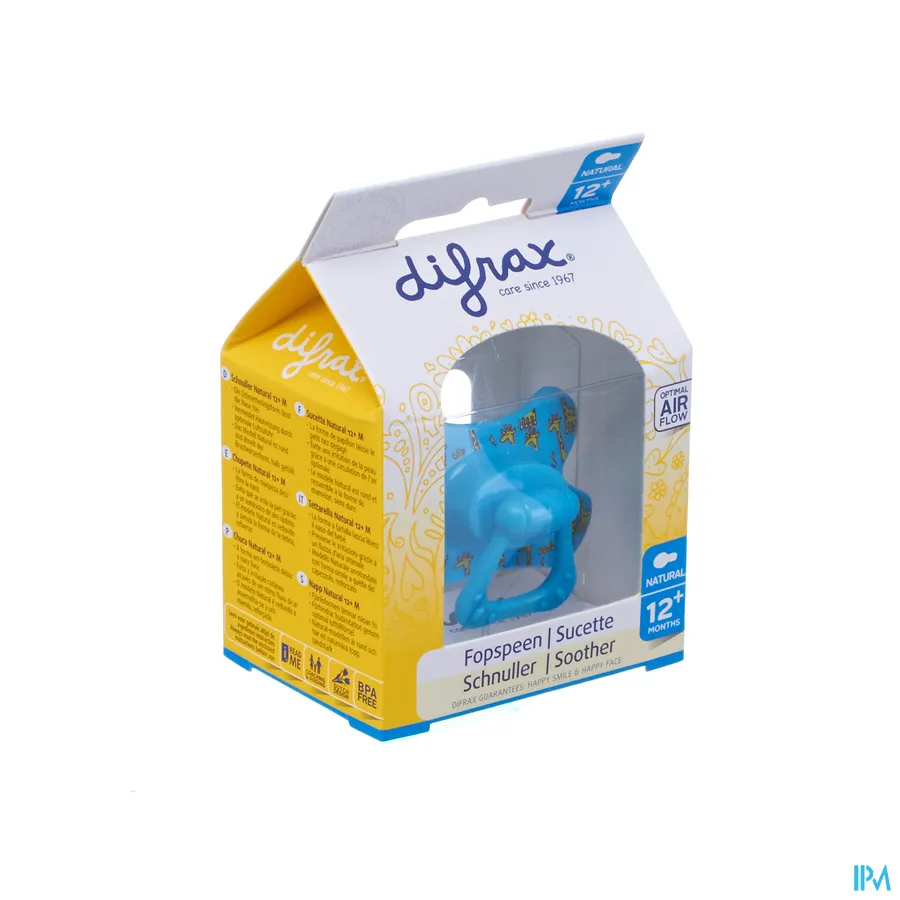 packshot van Difrax Fopspeen Natural 12m+