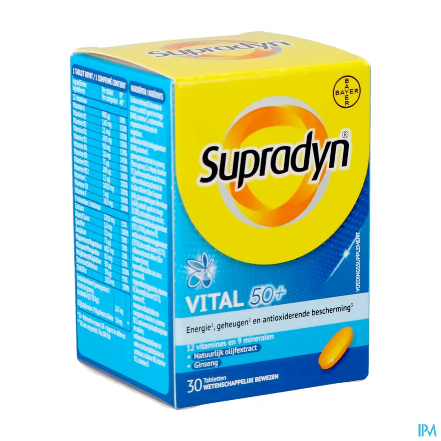 packshot van Supradyn Vital 50+ 30 Tabletten