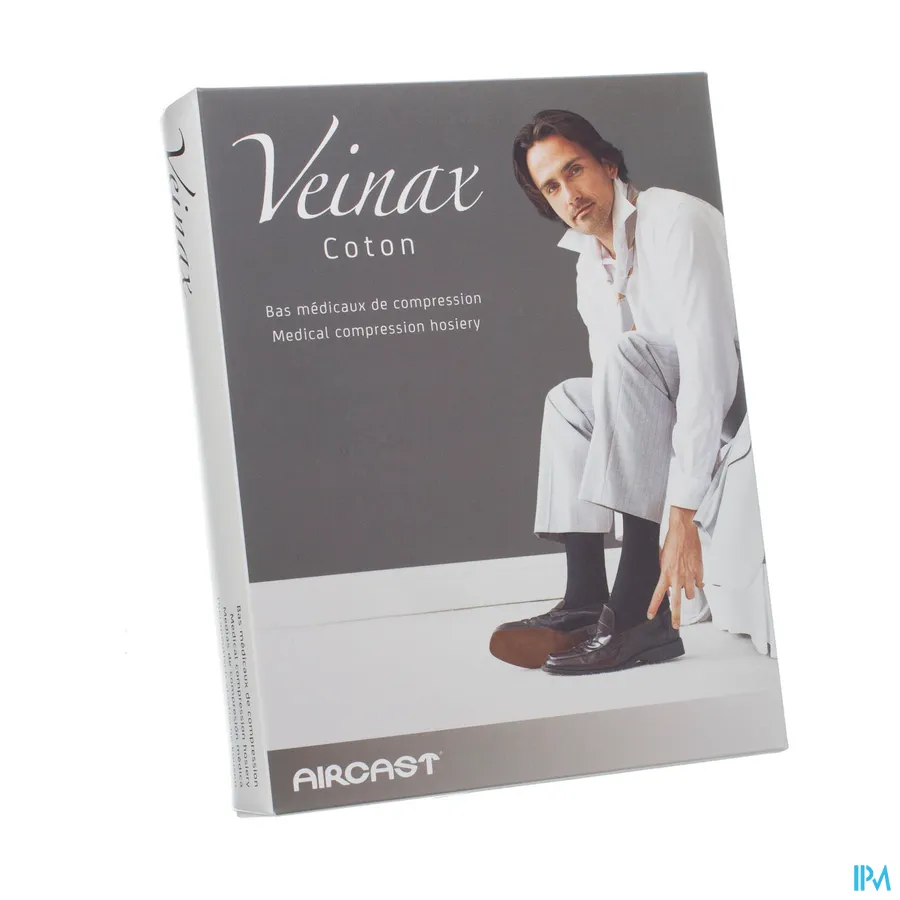 packshot van Veinax Therapeutisch Elastische Kousen 15-20 mmHg Man Kous Katoen Donkerblauw Maat 3L 1 Paar