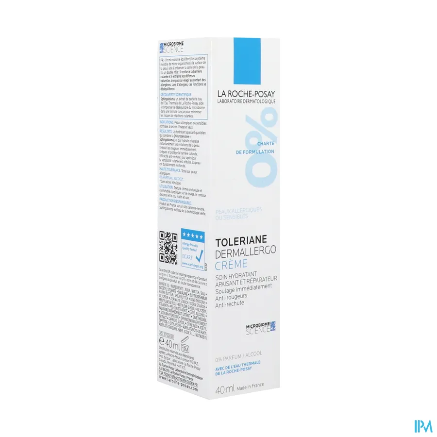packshot van La Roche-Posay Toleriane Dermallergo Crème 40 ml