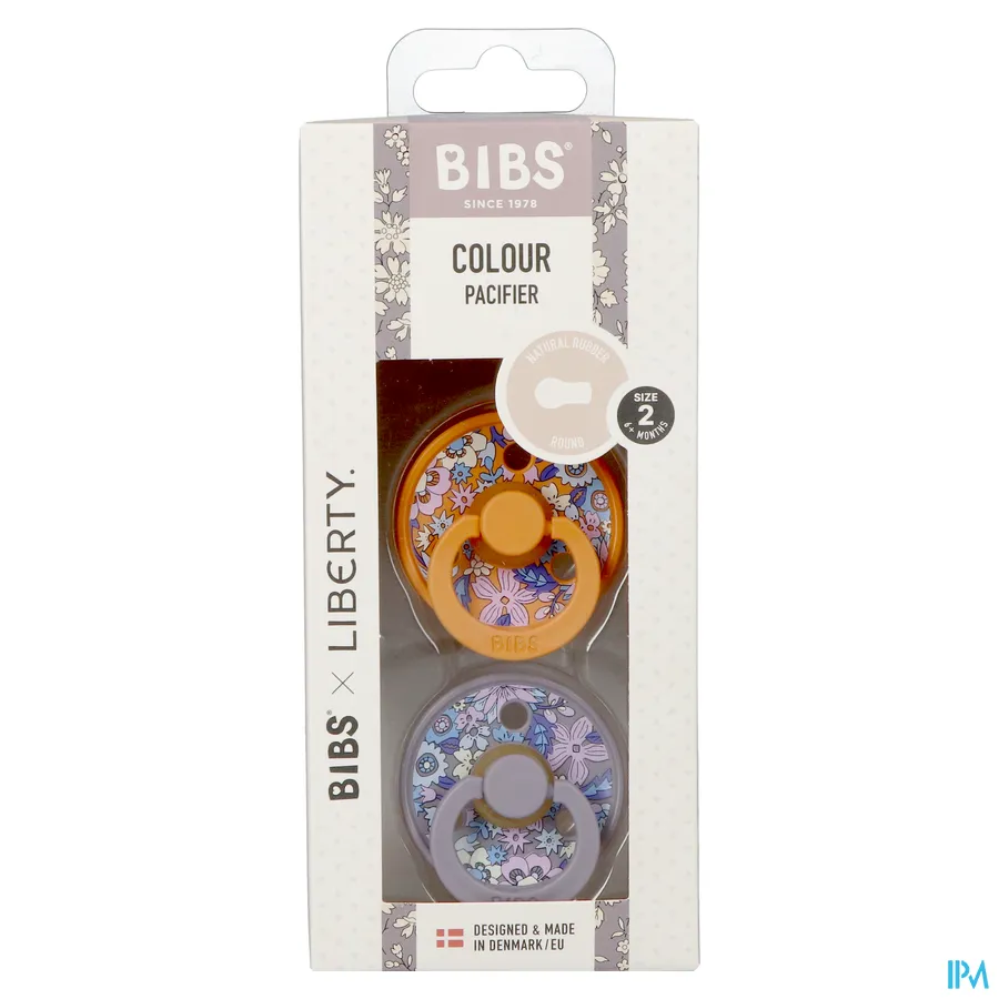 packshot van Bibs 2 Fopspeen Duo Liberty Garden Blossom Pumpk.2