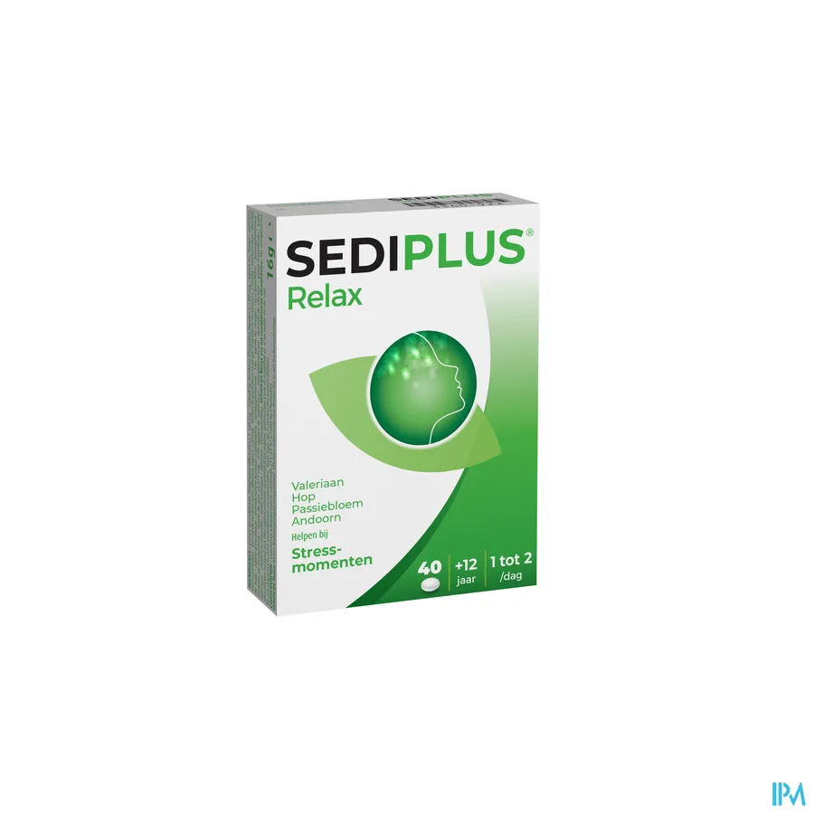 packshot van Sediplus Relax voor een Optimale Relaxatie 40 Tabletten