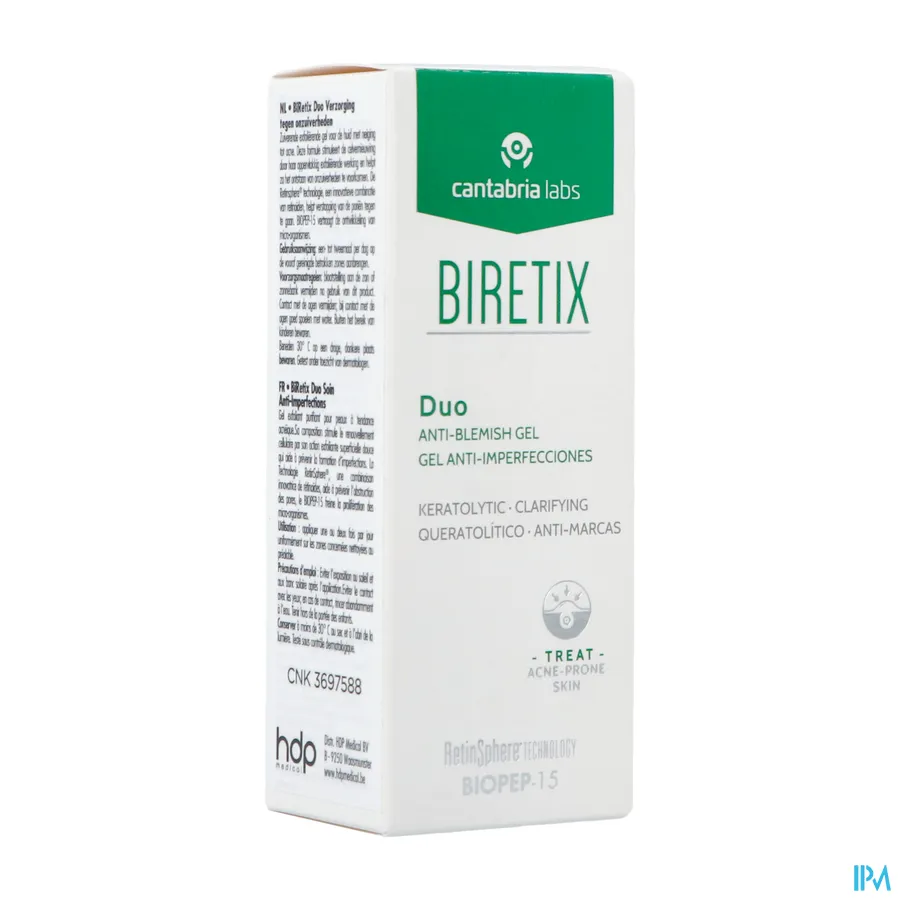packshot van BiRetix Duo Verzorging tegen Onzuiverheden 30 ml