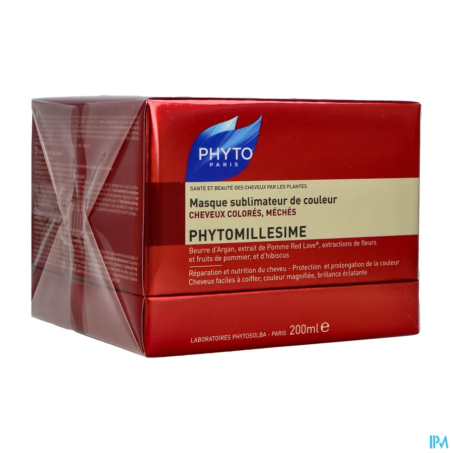 packshot van Phyto Phytomillesime Hersellend en Voedend Kleursublimerend Masker voor Gekleurd Haar en Mèches 200 ml