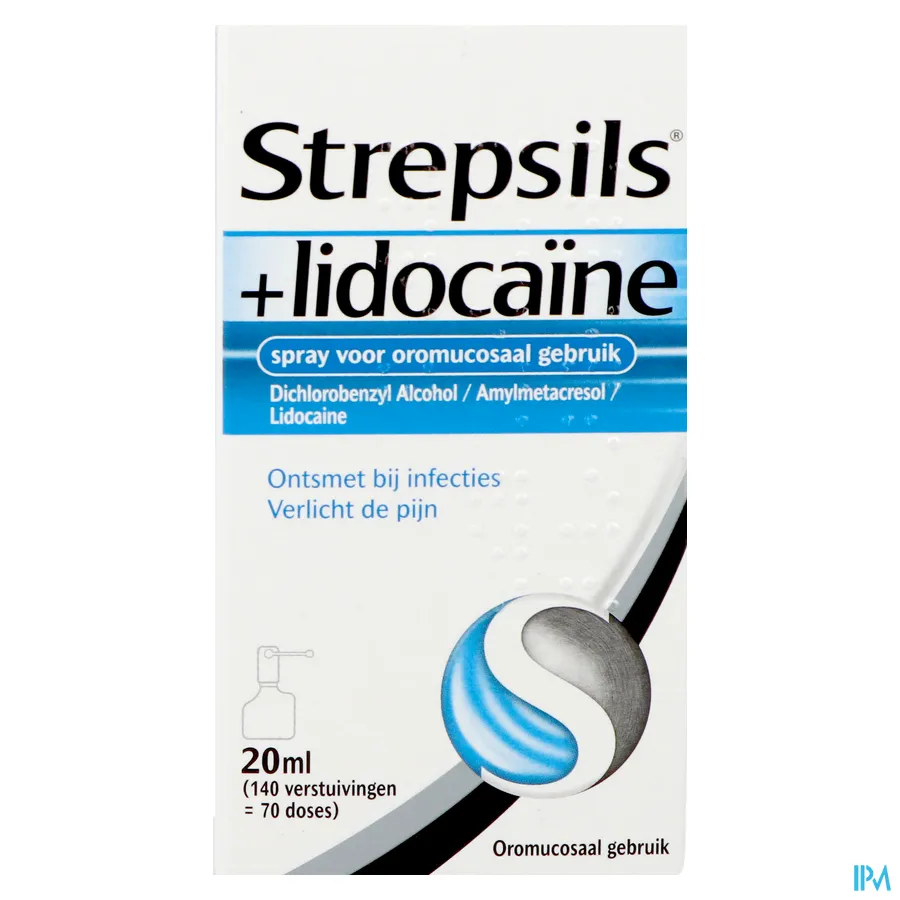 packshot van Strepsils Lidocaïne Keelspray 20ml