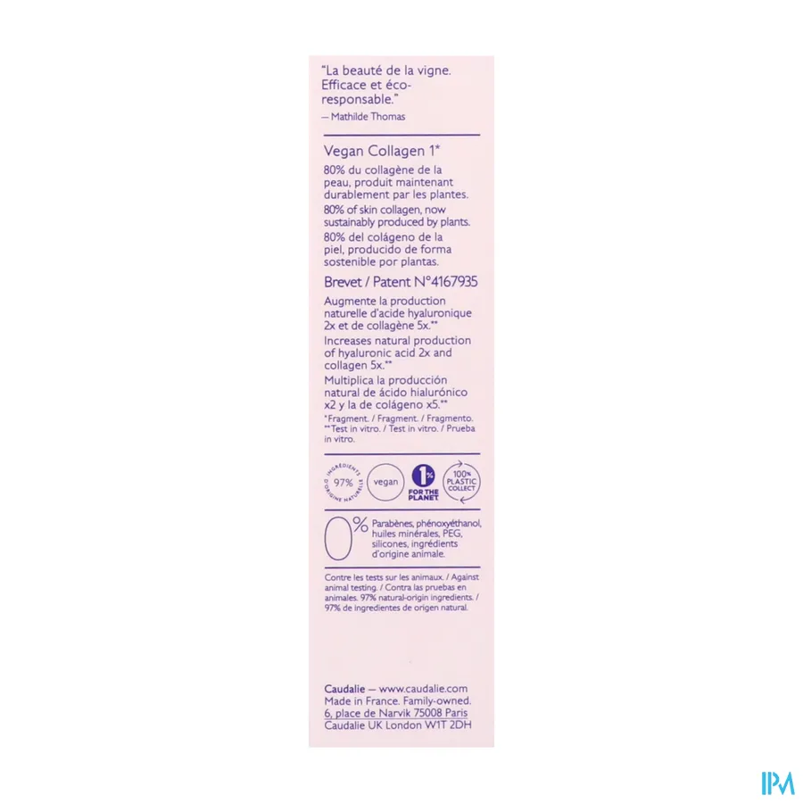 packshot van Caudalie Resveratrol-lift Oogverzorging 15 ml