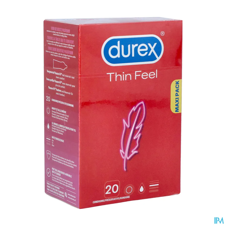 packshot van Durex Thin Feel Condooms 20 stuks