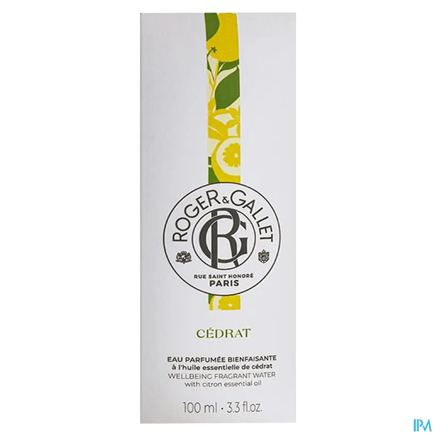 packshot van Roger & gallet Cedrat Eau Parfumee 100 ml
