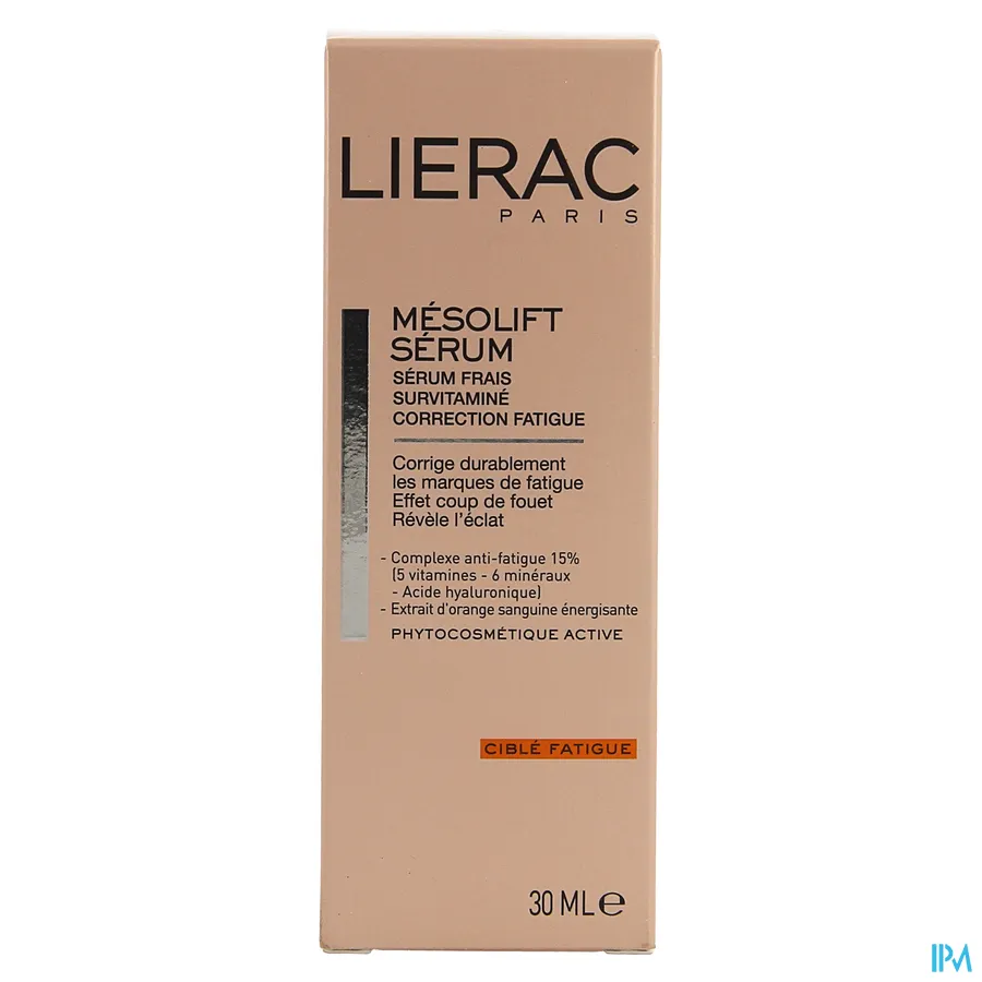 packshot van Lierac Mésolift Serum Vermoeidheidswerend Vitaminerijk Fris Serum voor een Stralende Teint 30 ml