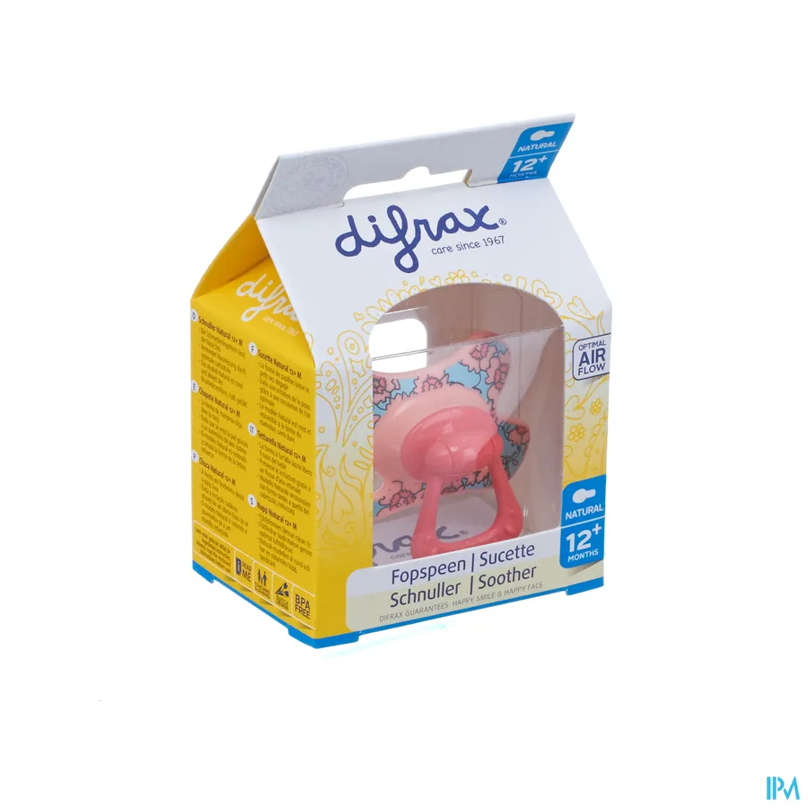 packshot van Difrax Fopspeen Natural 12m+