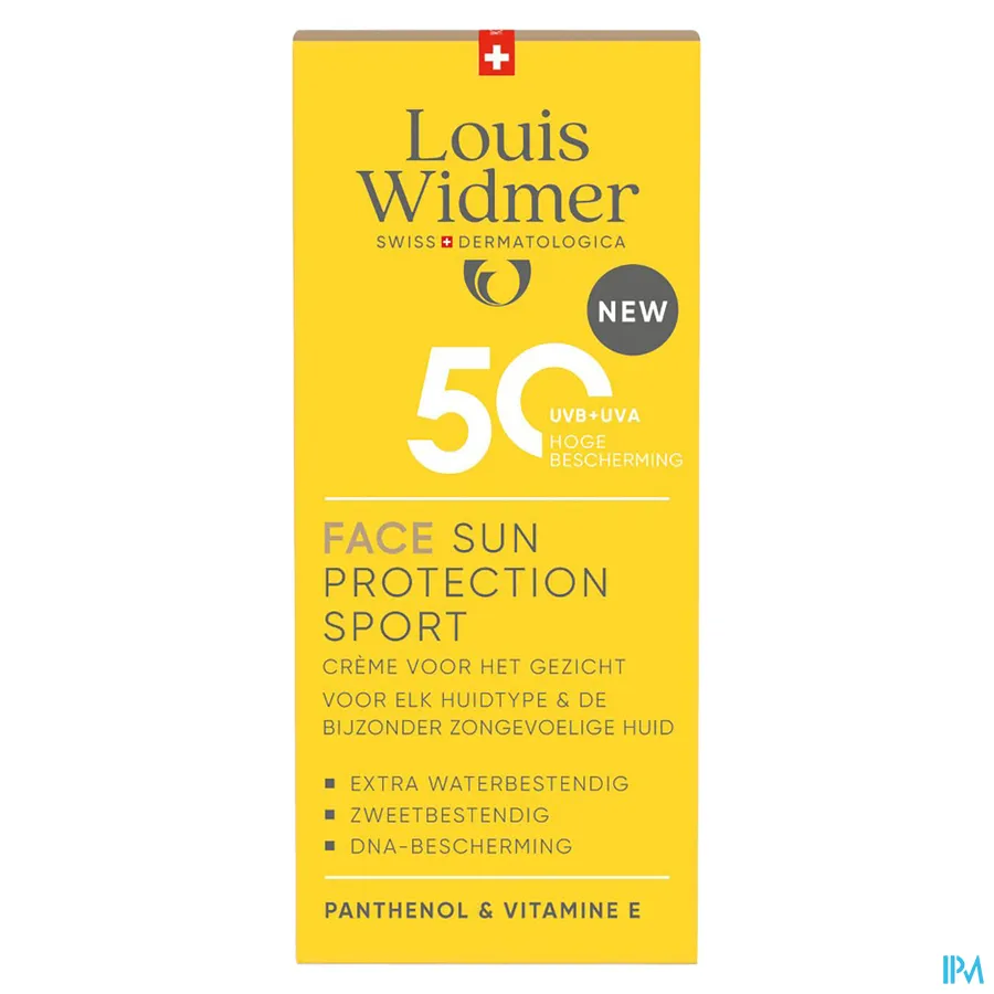 packshot van Widmer Face Sun Protection Sport SPF50 50 ml