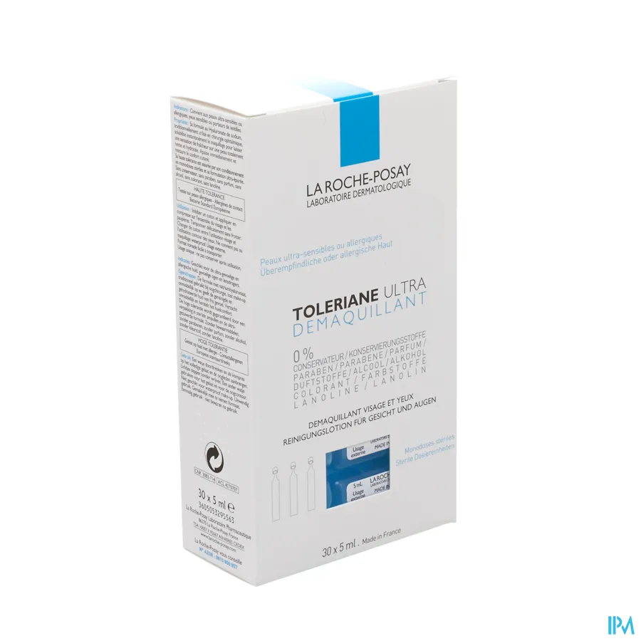 packshot van La Roche-Posay Toleriane Ultra Demaquillant Steriele Unidosissen 30 x 5 ml