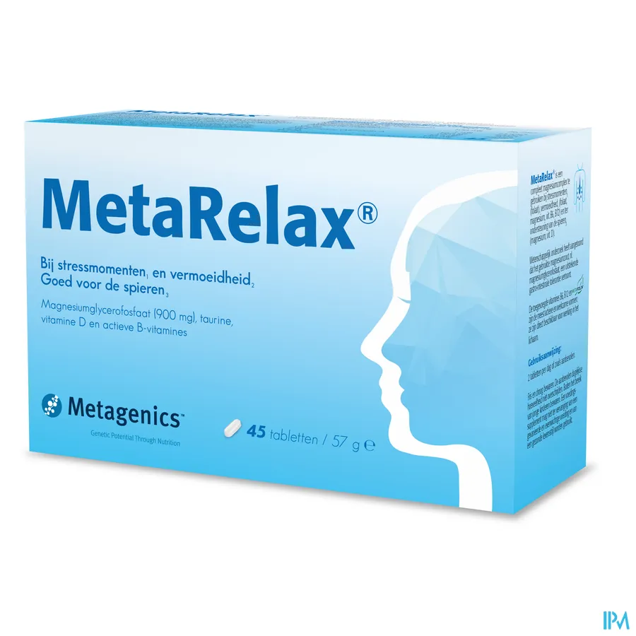 packshot van MetaRelax Promo 90 Tabletten + 15 Tabletten Gratis