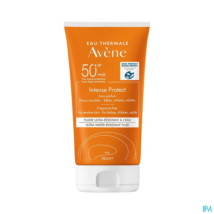 packshot van Avène Intense Protect Zonnefluïde SPF50+ 150 ml