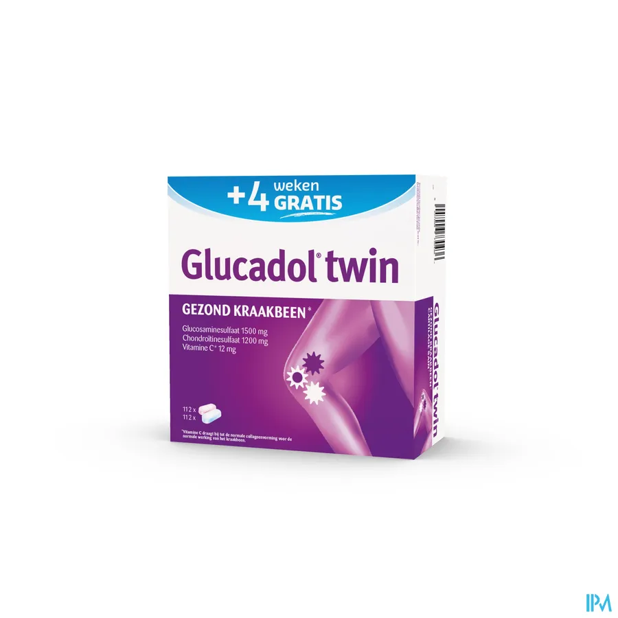 packshot van Glucadol Twin 112 tabl PROMO 4 weken gratis