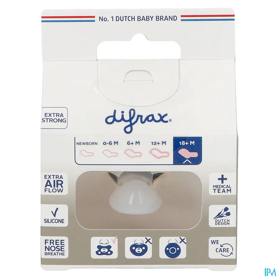 packshot van Difrax Fopspeen Sil Dental Xtr Sterk 18m+ 342