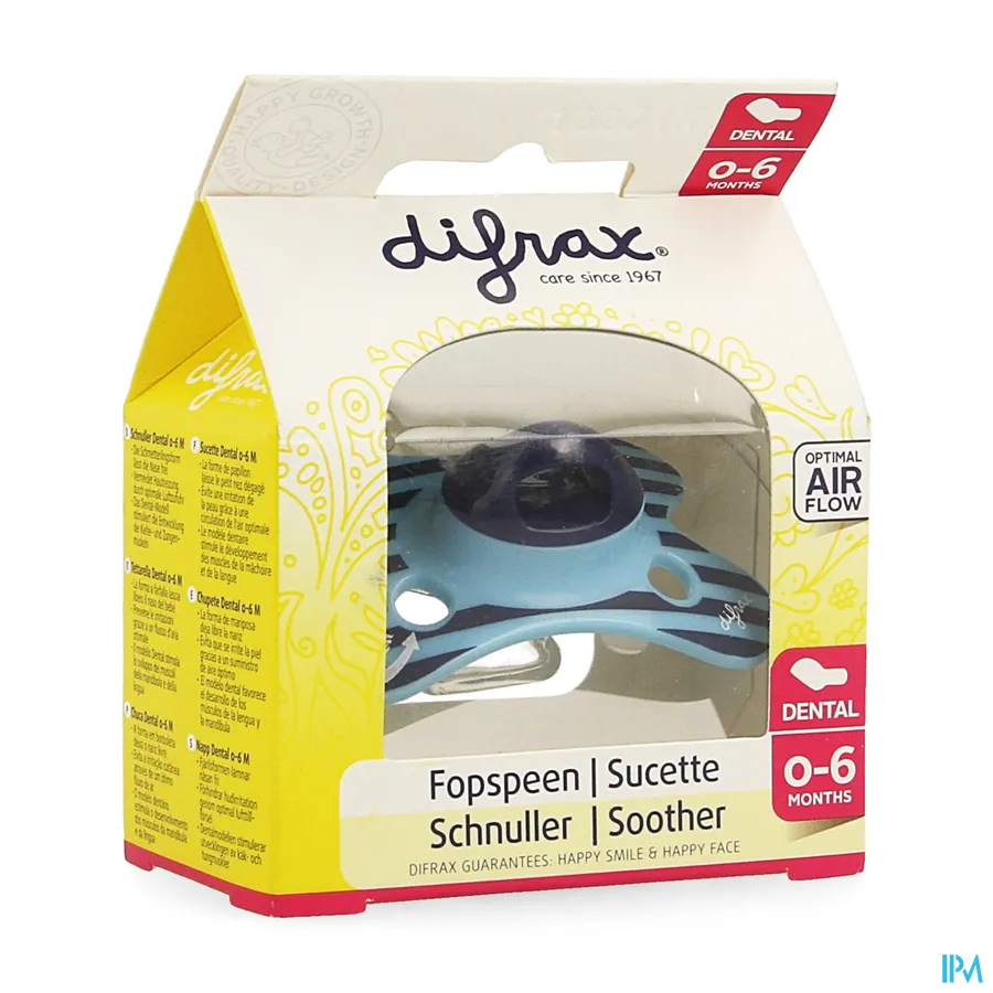 packshot van Difrax Fopspeen Sil Mini-Dental Girl 0-6m