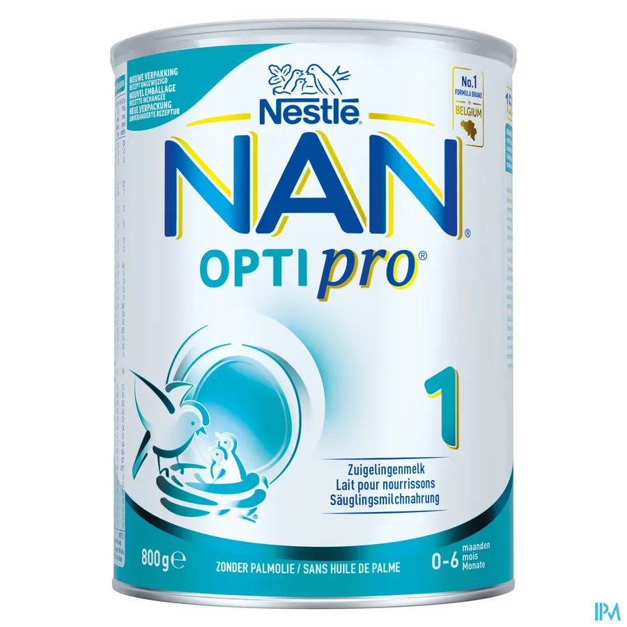 packshot van Nan Optipro 1 van 0-6 maanden Pot 800 g