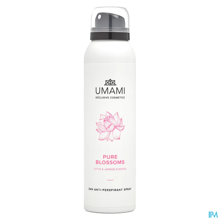 packshot van Umami Pure Blossoms Lotus & Jasmijn Anti-perspirant Spray 24h 150 ml