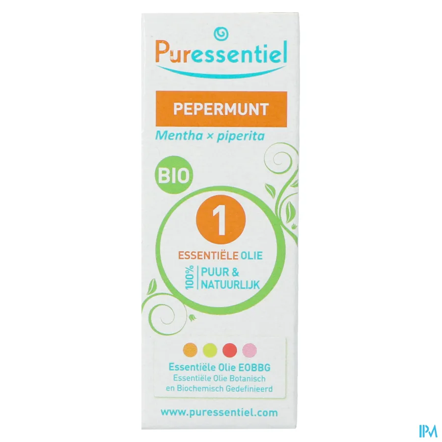 packshot van Puressentiel Essentiële Olie Pepermunt Bio 10 ml