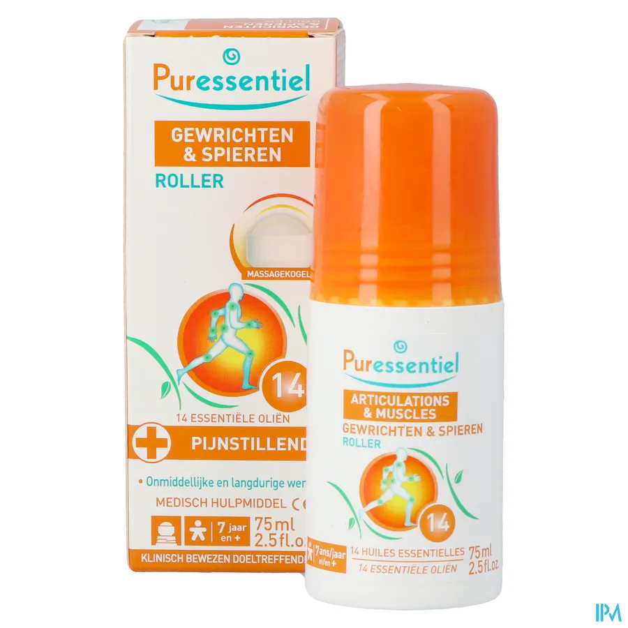 packshot van Puressentiel Roller voor Spieren en Gewrichten 75 ml