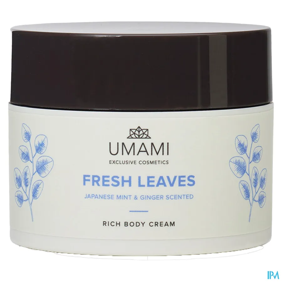 packshot van Umami Fresh Leaves Japanse Munt en Gember Body Cream 250 ml