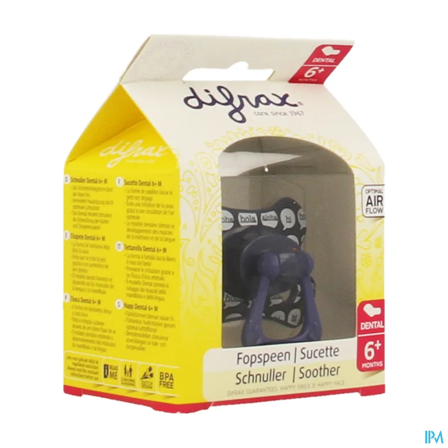 packshot van Difrax Fopspeen Sil Dental Boy +6m