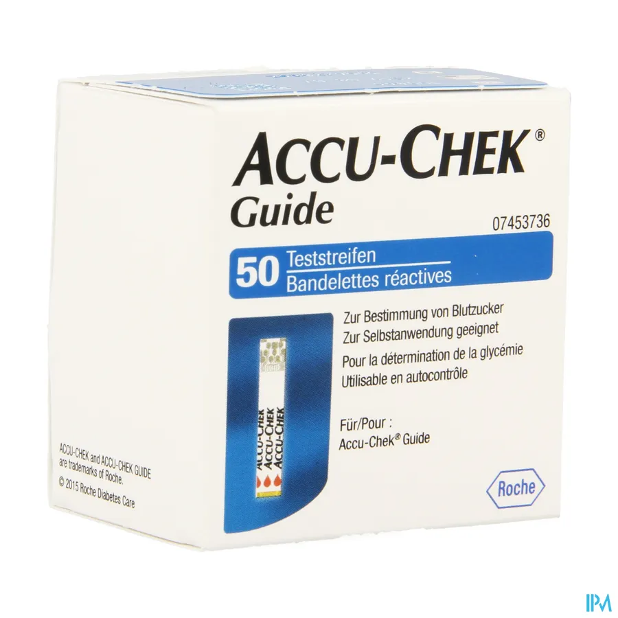 packshot van Accu-Chek Guide 50 Teststrips