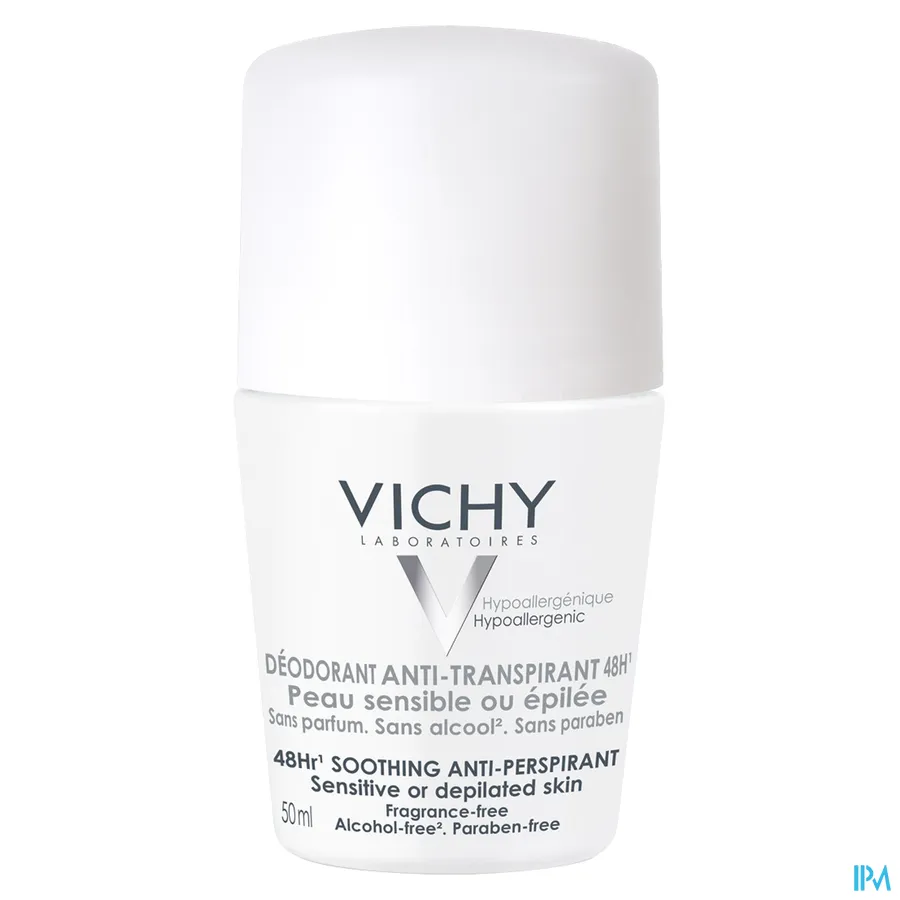 packshot van Vichy Deo Roller 48u Gevoelige Huid 50 ml