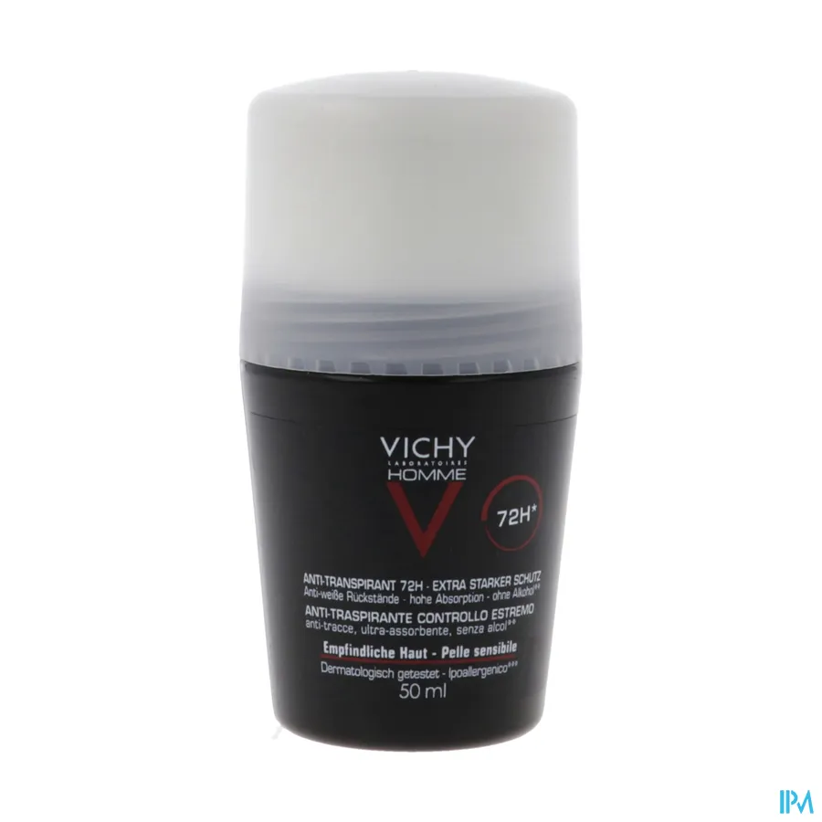 packshot van Vichy Homme Deodorant Roller Antitranspirant 72 uur 50 ml