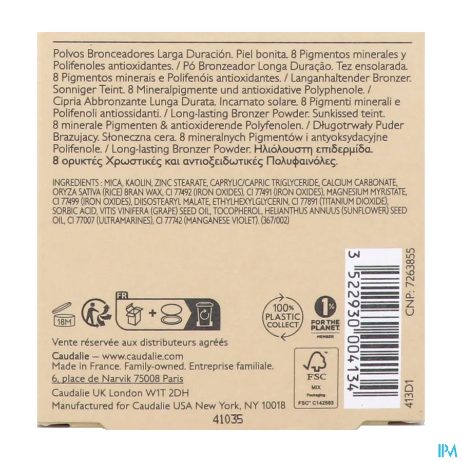 packshot van Caudalie Vinocrush Long-Lasting Bronzer Powder 8,5 g