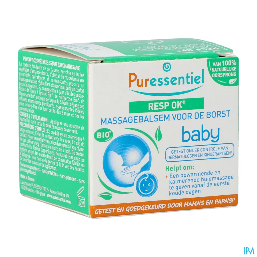 packshot van Puressentiel Ademhaling Massagebalsem Baby 30 ml