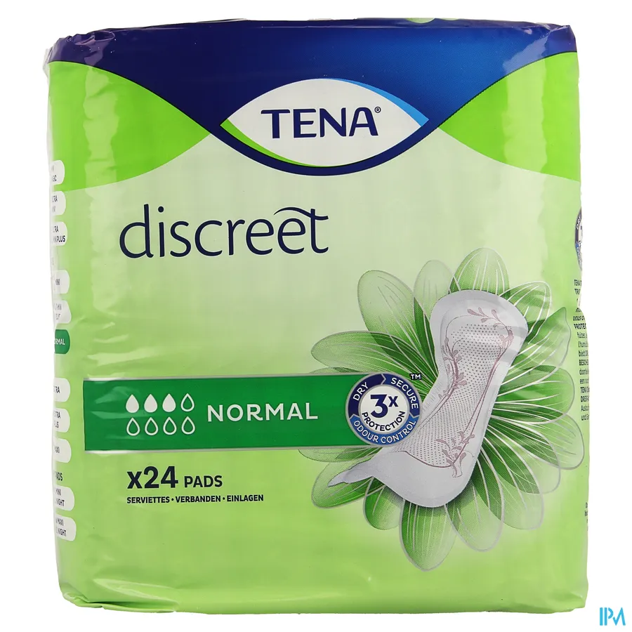 packshot van TENA Discreet Normal 24 stuks