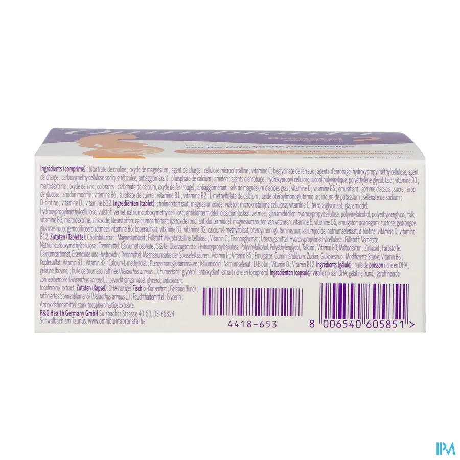 packshot van Omnibionta Pronatal 2 28 tabletten + 28 capsules