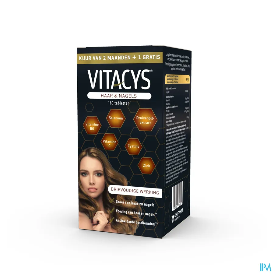 packshot van Vitacys Haar en Nagels (PROMO 120 + 60 Tabletten Gratis!)