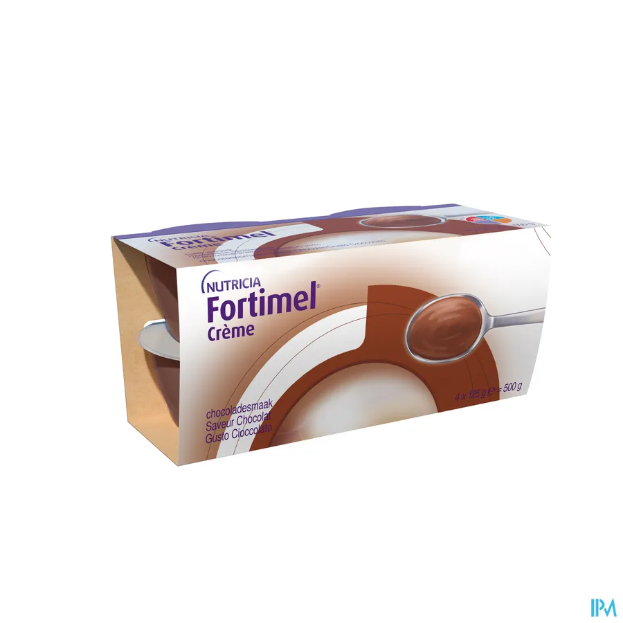 packshot van Fortimel Crème Chocolade 4 x 125 g