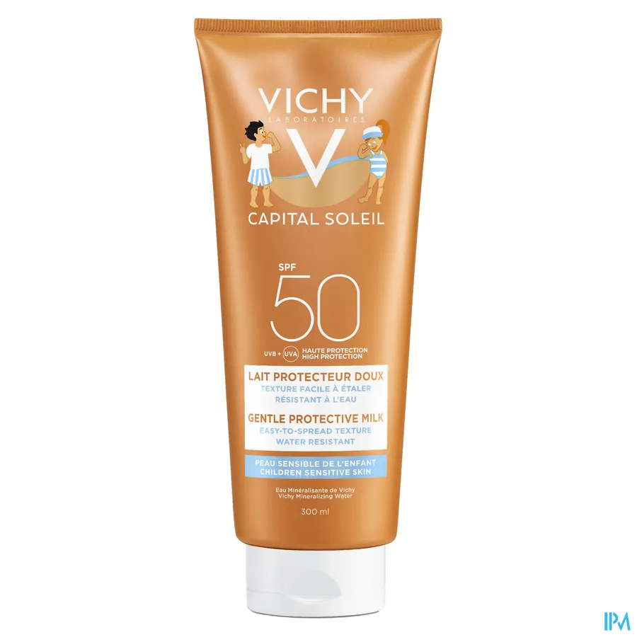 packshot van Vichy Ideal Soleil Zonnemelk voor Kinderen met SPF 50 Tube 300 ml
