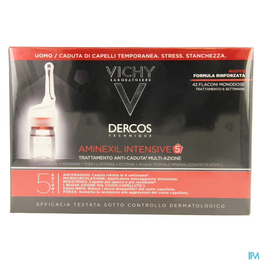 packshot van Vichy Dercos Aminexil Clinical 5 Anti-Haaruitval 42 x 6 ml